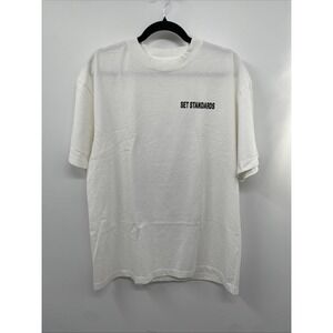 Stndrd T-Shirt Mens Large White 100% Cotton Chris Bumstead Graphic Gym Wear NWOT